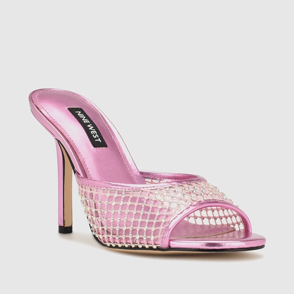 Nine West IREP SLIP-ON EMBELLISHED HEELS IN PINK